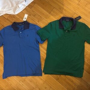 BNWT-Lot of boy’s Blue and Green Shirts by POLO Ralph Lauren-sz. Lg 14/16